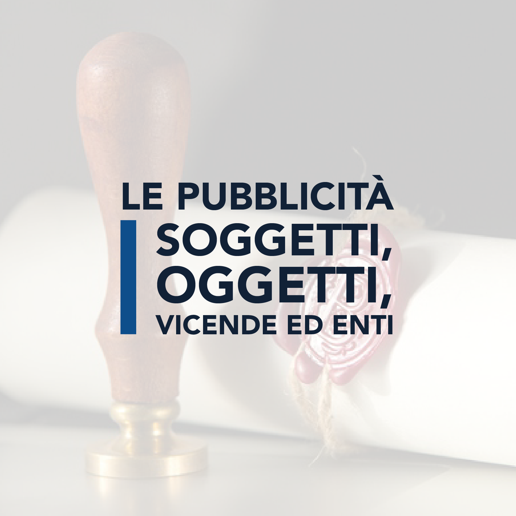 Le pubblicità: soggetti, oggetti, vicende ed enti